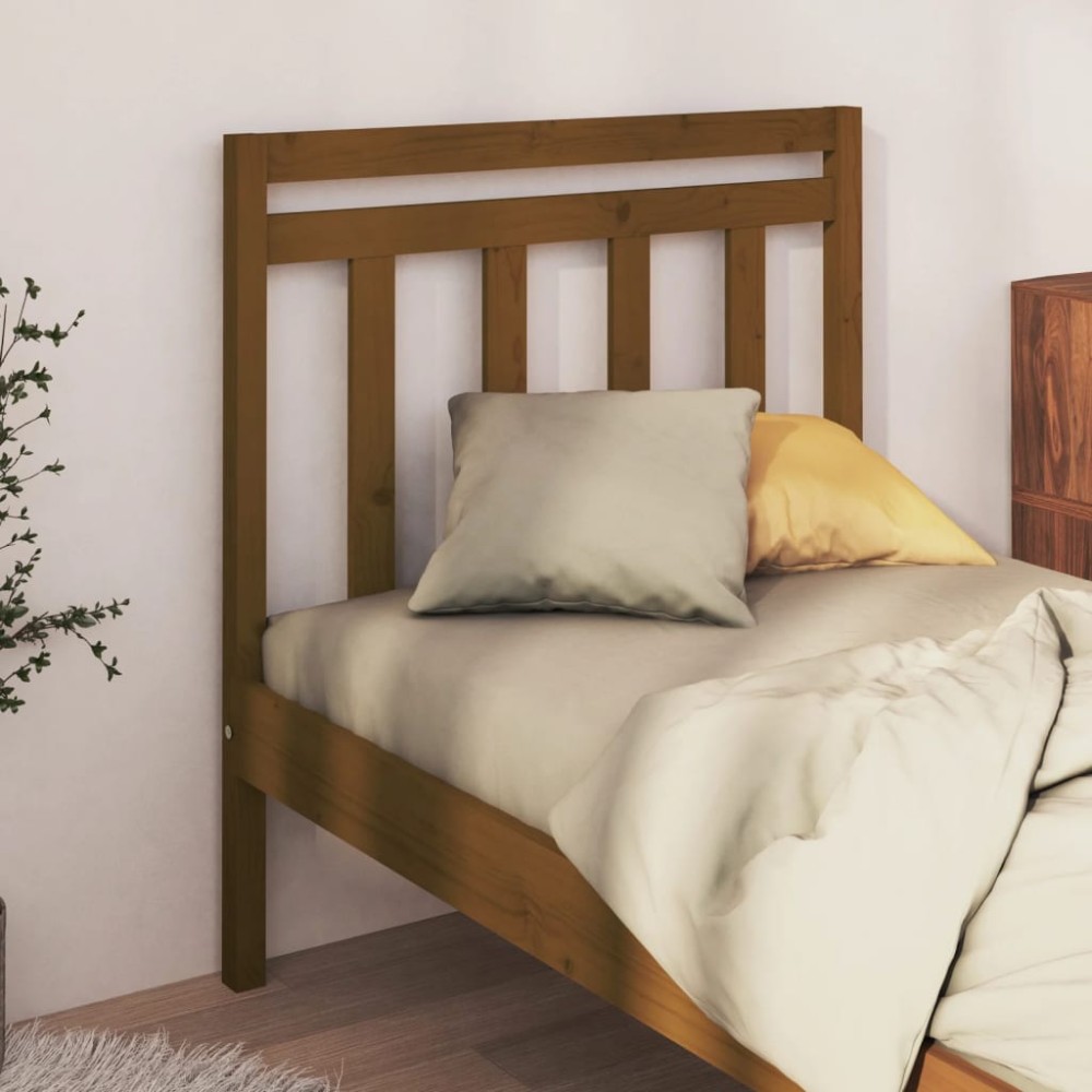 vidaXL Tăblie de pat, maro miere, 95x4x100 cm, lemn masiv de pin
