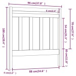 vidaXL Tăblie de pat, negru, 95x4x100 cm, lemn masiv de pin