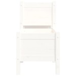vidaXL Jardinieră, alb, 178,5x44x75 cm, lemn masiv de pin