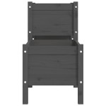 vidaXL Jardinieră, gri, 178,5x44x75 cm, lemn masiv de pin