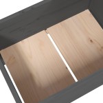 vidaXL Jardinieră, gri, 178,5x44x75 cm, lemn masiv de pin