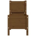 vidaXL Jardinieră, maro miere, 178,5x44x75 cm, lemn masiv de pin