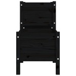 vidaXL Jardinieră, negru, 178,5x44x75 cm, lemn masiv de pin