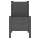 vidaXL Jardinieră, gri , 245,5x44x75 cm, lemn masiv de pin