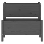 vidaXL Jardinieră, gri, 84,5x84x75 cm, lemn masiv de pin