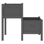 vidaXL Jardinieră, gri, 84,5x84x75 cm, lemn masiv de pin