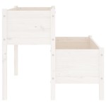 vidaXL Jardinieră, alb, 110x84x75 cm, lemn masiv de pin