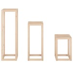 vidaXL Set suport de plante, 3 piese, lemn masiv de pin vidaXL Set suport de plante, 3 piese, lemn masiv de pin