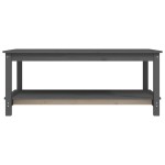 vidaXL Măsuță de cafea, gri, 110x55x45 cm, lemn masiv de pin vidaXL Măsuță de cafea, gri, 110x55x45 cm, lemn masiv de pin