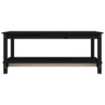 vidaXL Măsuță de cafea, negru, 110x55x45 cm, lemn masiv de pin vidaXL Măsuță de cafea, negru, 110x55x45 cm, lemn masiv de pin