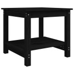 vidaXL Măsuță de cafea, negru, 50x50x45 cm, lemn masiv de pin vidaXL Măsuță de cafea, negru, 50x50x45 cm, lemn masiv de pin