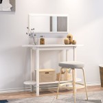 vidaXL Masă consolă, alb, 110x40x80 cm, lemn masiv de pin vidaXL Masă consolă, alb, 110x40x80 cm, lemn masiv de pin