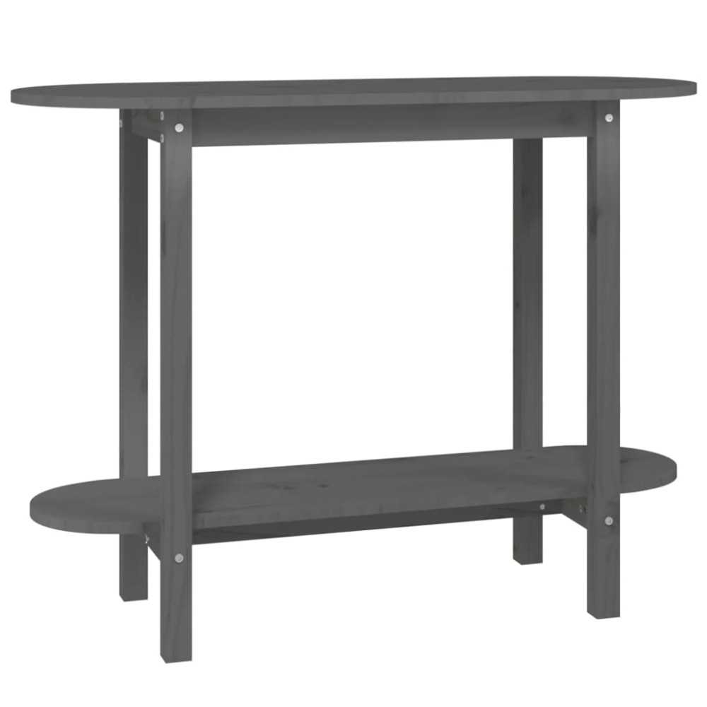 vidaXL Masă consolă, gri, 110x40x80 cm, lemn masiv de pin