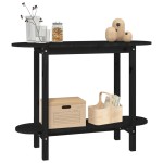 vidaXL Masă consolă, negru, 110x40x80 cm, lemn masiv de pin vidaXL Masă consolă, negru, 110x40x80 cm, lemn masiv de pin