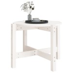 vidaXL Măsuță de cafea, alb, Ø 62,5x45 cm, lemn masiv de pin vidaXL Măsuță de cafea, alb, Ø 62,5x45 cm, lemn masiv de pin