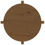 vidaXL Măsuță de cafea, maro miere, Ø 62,5x45 cm, lemn masiv de pin