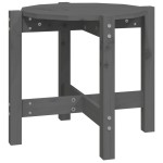 vidaXL Măsuță de cafea, gri, Ø 52,5x45 cm, lemn masiv de pin vidaXL Măsuță de cafea, gri, Ø 52,5x45 cm, lemn masiv de pin