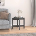 vidaXL Măsuță de cafea, gri, Ø 52,5x45 cm, lemn masiv de pin vidaXL Măsuță de cafea, gri, Ø 52,5x45 cm, lemn masiv de pin