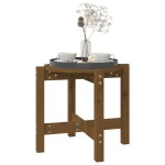 vidaXL Măsuță de cafea, maro miere, Ø 52,5x45 cm, lemn masiv de pin