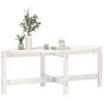 vidaXL Măsuță de cafea, alb, 118x63x45 cm, lemn masiv de pin