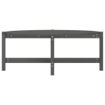 vidaXL Măsuță de cafea, gri, 118x63x45 cm, lemn masiv de pin vidaXL Măsuță de cafea, gri, 118x63x45 cm, lemn masiv de pin