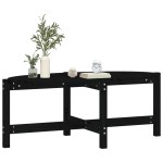 vidaXL Măsuță de cafea, negru, 118x63x45 cm, lemn masiv de pin vidaXL Măsuță de cafea, negru, 118x63x45 cm, lemn masiv de pin