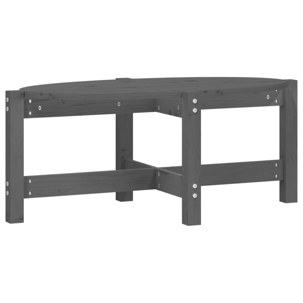 vidaXL Măsuță de cafea, gri, 87x48x35 cm, lemn masiv de pin