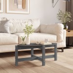 vidaXL Măsuță de cafea, gri, 87x48x35 cm, lemn masiv de pin vidaXL Măsuță de cafea, gri, 87x48x35 cm, lemn masiv de pin