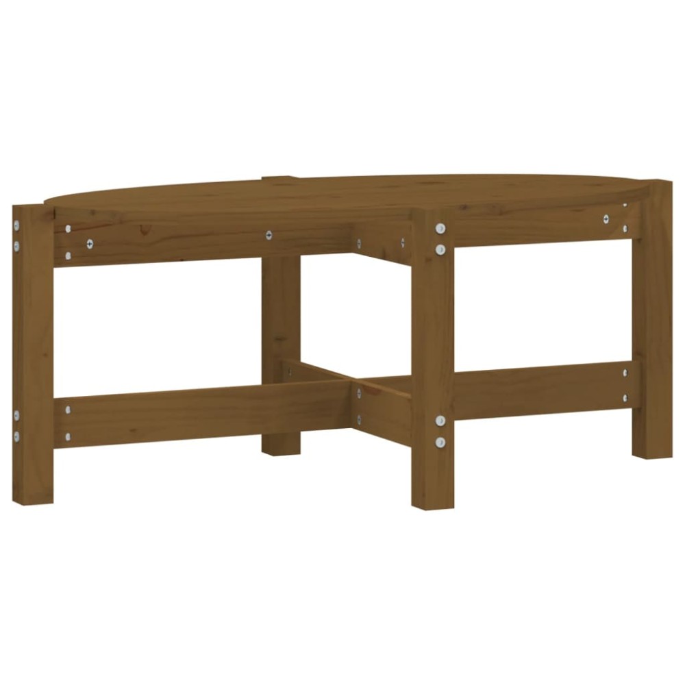 vidaXL Măsuță de cafea, maro miere, 87x48x35 cm, lemn masiv de pin