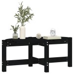 vidaXL Măsuță de cafea, negru, 87x48x35 cm, lemn masiv de pin vidaXL Măsuță de cafea, negru, 87x48x35 cm, lemn masiv de pin