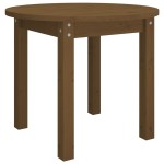 vidaXL Măsuță de cafea, maro miere, Ø 55x45 cm, lemn masiv de pin vidaXL Măsuță de cafea, maro miere, Ø 55x45 cm, lemn masiv de pin