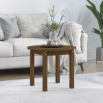 vidaXL Măsuță de cafea, maro miere, Ø 55x45 cm, lemn masiv de pin vidaXL Măsuță de cafea, maro miere, Ø 55x45 cm, lemn masiv de pin