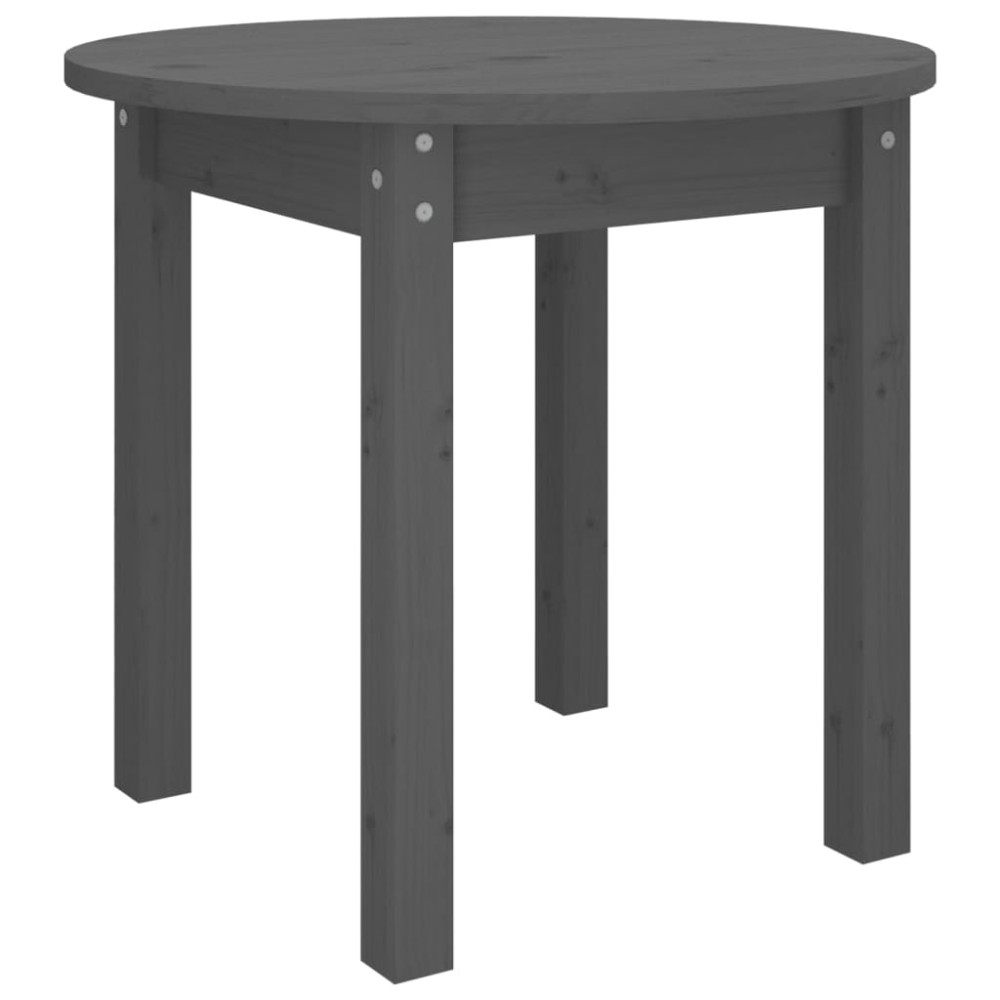 vidaXL Măsuță de cafea, gri, Ø 45x40 cm, lemn masiv de pin