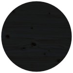 vidaXL Măsuță de cafea, negru, Ø 45x40 cm, lemn masiv de pin