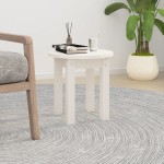 vidaXL Măsuță de cafea, alb, Ø 35x35 cm, lemn masiv de pin vidaXL Măsuță de cafea, alb, Ø 35x35 cm, lemn masiv de pin