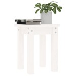 vidaXL Măsuță de cafea, alb, Ø 35x35 cm, lemn masiv de pin vidaXL Măsuță de cafea, alb, Ø 35x35 cm, lemn masiv de pin