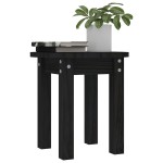 vidaXL Măsuță de cafea, negru, Ø 35x35 cm, lemn masiv de pin