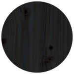 vidaXL Măsuță de cafea, negru, Ø 35x35 cm, lemn masiv de pin