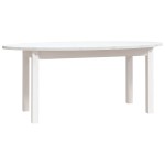 vidaXL Măsuță de cafea, alb, 110x55x45 cm, lemn masiv de pin
