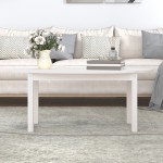 vidaXL Măsuță de cafea, alb, 110x55x45 cm, lemn masiv de pin