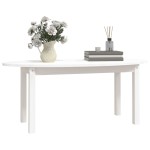 vidaXL Măsuță de cafea, alb, 110x55x45 cm, lemn masiv de pin