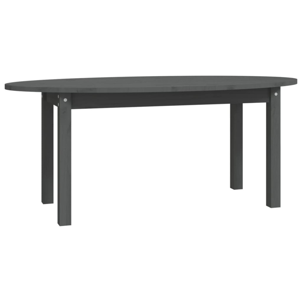 vidaXL Măsuță de cafea, gri, 110x55x45 cm, lemn masiv de pin