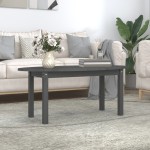 vidaXL Măsuță de cafea, gri, 110x55x45 cm, lemn masiv de pin vidaXL Măsuță de cafea, gri, 110x55x45 cm, lemn masiv de pin