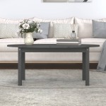 vidaXL Măsuță de cafea, gri, 110x55x45 cm, lemn masiv de pin vidaXL Măsuță de cafea, gri, 110x55x45 cm, lemn masiv de pin