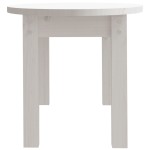 vidaXL Măsuță de cafea, alb, 80x40x35 cm, lemn masiv de pin