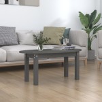 vidaXL Măsuță de cafea, gri, 80x40x35 cm, lemn masiv de pin vidaXL Măsuță de cafea, gri, 80x40x35 cm, lemn masiv de pin