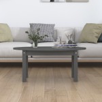 vidaXL Măsuță de cafea, gri, 80x40x35 cm, lemn masiv de pin vidaXL Măsuță de cafea, gri, 80x40x35 cm, lemn masiv de pin