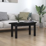 vidaXL Măsuță de cafea, negru, 80x40x35 cm, lemn masiv de pin vidaXL Măsuță de cafea, negru, 80x40x35 cm, lemn masiv de pin