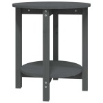 vidaXL Măsuță de cafea, gri, Ø 55x60 cm, lemn masiv de pin vidaXL Măsuță de cafea, gri, Ø 55x60 cm, lemn masiv de pin