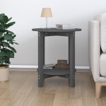 vidaXL Măsuță de cafea, gri, Ø 55x60 cm, lemn masiv de pin vidaXL Măsuță de cafea, gri, Ø 55x60 cm, lemn masiv de pin